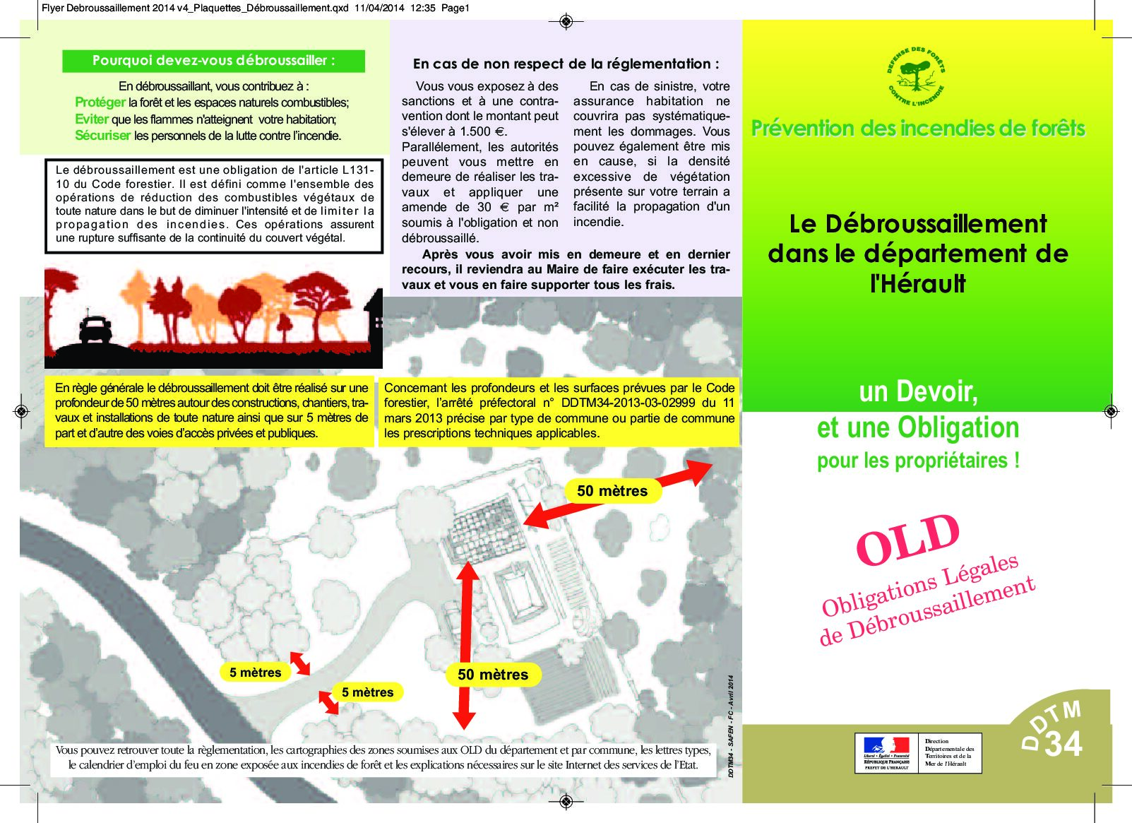Obligations légale de débroussaillement
